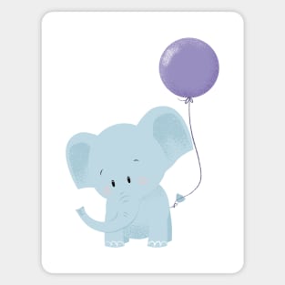 Party Cute Baby Elephant with Air Balloon Magnet